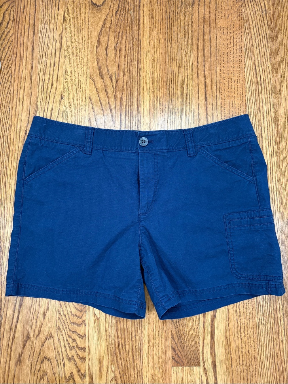 Eddie Bauer Navy Ripstop Casual Cotton Cargo Shorts (14)